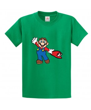 Mushroom Kingdom Adventurer Classic Unisex Kids and Adults T-Shirt for Video Game Lovers